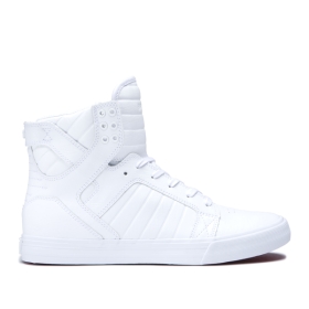 Mens Supra High Top Shoes SKYTOP White/White | AU-93168